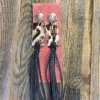 JJ’s Designs Cheetah Hide Leather Earrings With Black Fringe Accessories