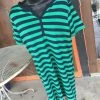 Sale Charlie Paige Green/ Blue Striped Dress