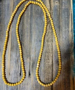 A Rare Bird Accessories Teakwood Bead Necklace