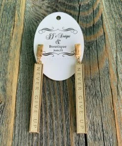 JJs Designs Never Give Up Earrings Accessories