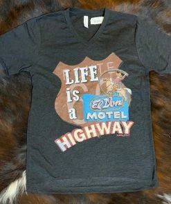 JJs Designs Life Is A Highway T-Shirt Ladies
