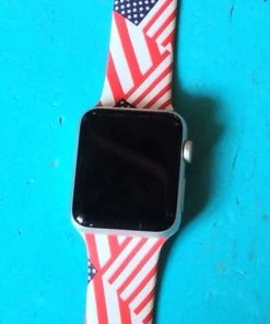 JJs Designs American Flag I Watch Band