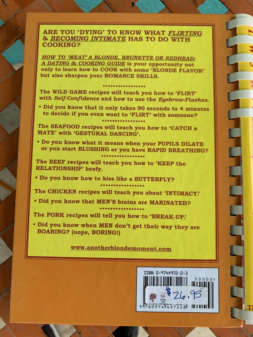 Cook Book How To Meat A Blonde ... Cookbook Decor