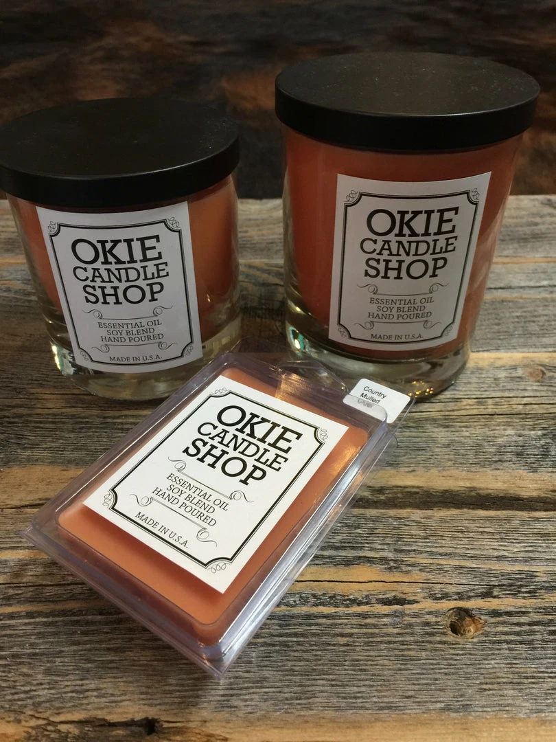 Okie Candle Shop Decor Country Mulled Cider Candles
