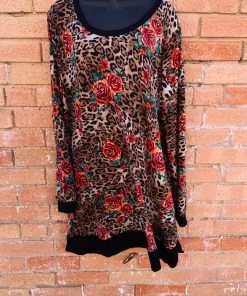 Sweet Pea Cheetah And Rose Tunic