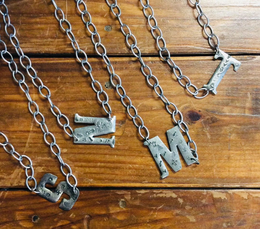 Art By Amy Jewelry Aztec “Initial” Necklace -various