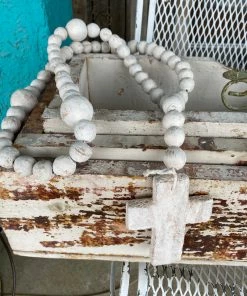Tha Wholesale Guy Clay Rosary Beads W/Cross Decor