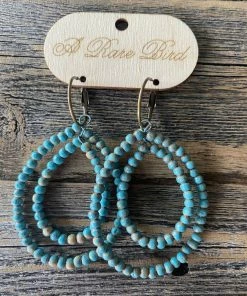 A Rare Bird Accessories Teakwood Teardrop Earrings/ 10 Colors