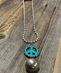 Art By Amy Peace Necklace With Navajo Bead Jewelry