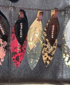 JJs Designs & Boutique Leather Feather Charms
