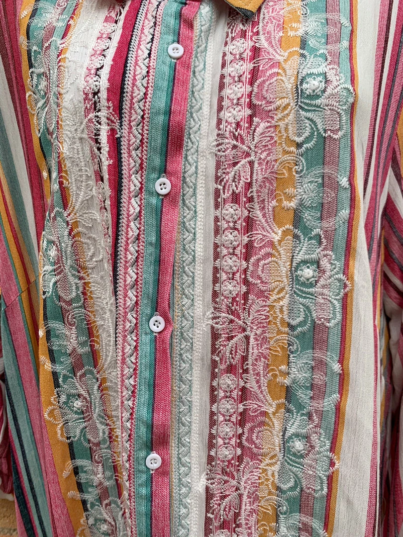 JJs Designs Dusters - Kimonos Andre Stripe Duster