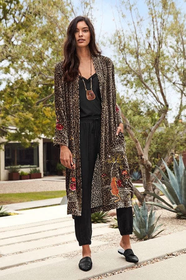 Johnny Was Keone Velvet Kimono Coat Dusters - Kimonos