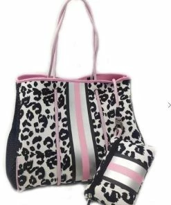 Julia Rose Gorgeous Neoprene Bag - Pink Leopard Bags