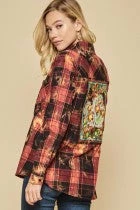 Andree By Unit Red And Black Tie Dye Shirt Embroidery Patch