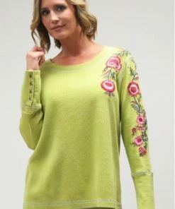 Caite Frankie Thermal Top Lime Ladies