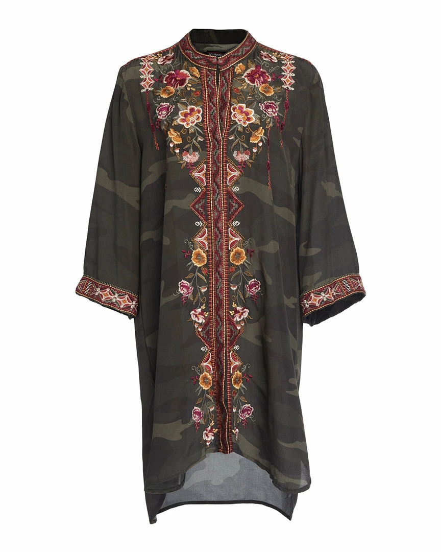 Johnny Was Nepal Kimono Sleeve Tunic - Forrest Camo Ladies