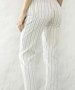 Orange Fashion Bottoms Pin Stripped Pant