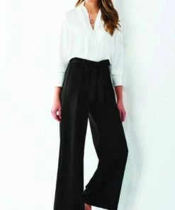Charlie Paige Ladies Belted Wide Leg Pants