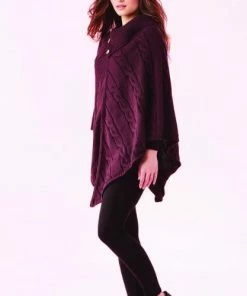 Charlie Paige Ladies Knit Poncho