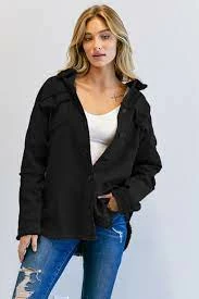 Davi & Dani ROCK N ROLL~BUTTON DOWN SHIRT WITH POCKETS Ladies