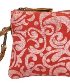 Myra Bag Burgundy Floral Pouch Accessories
