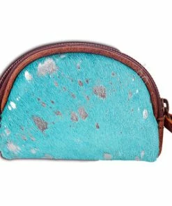 American Darling Turquoise Acid Wash Hide Coin Purse Bags