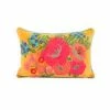 Karma Living~Crochet Floral Stunning Velvet Pillow