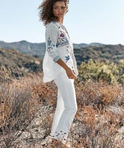 Johnny Was Gloria Paneled Button Down Shirt Ladies