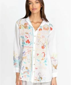 Johnny Was ZODIAC OVERSIZED SHIRT TUNIC Tunics