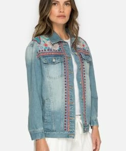 Johnny Was Oman Denim Jacket